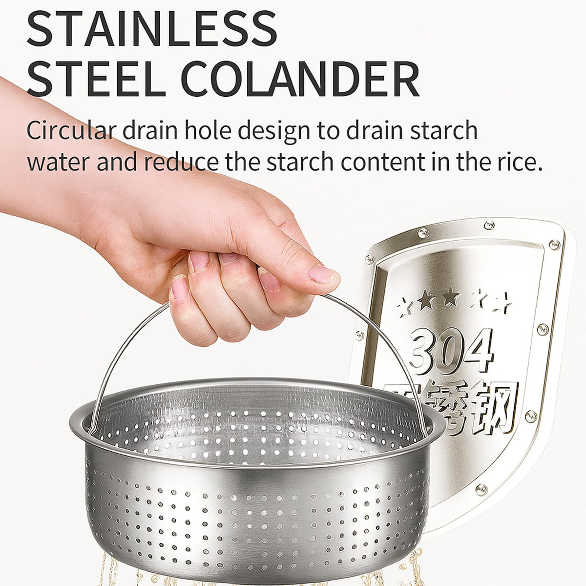 Low Sugar 3L Ceramic Rice Cooker with Steamer Basket T3359