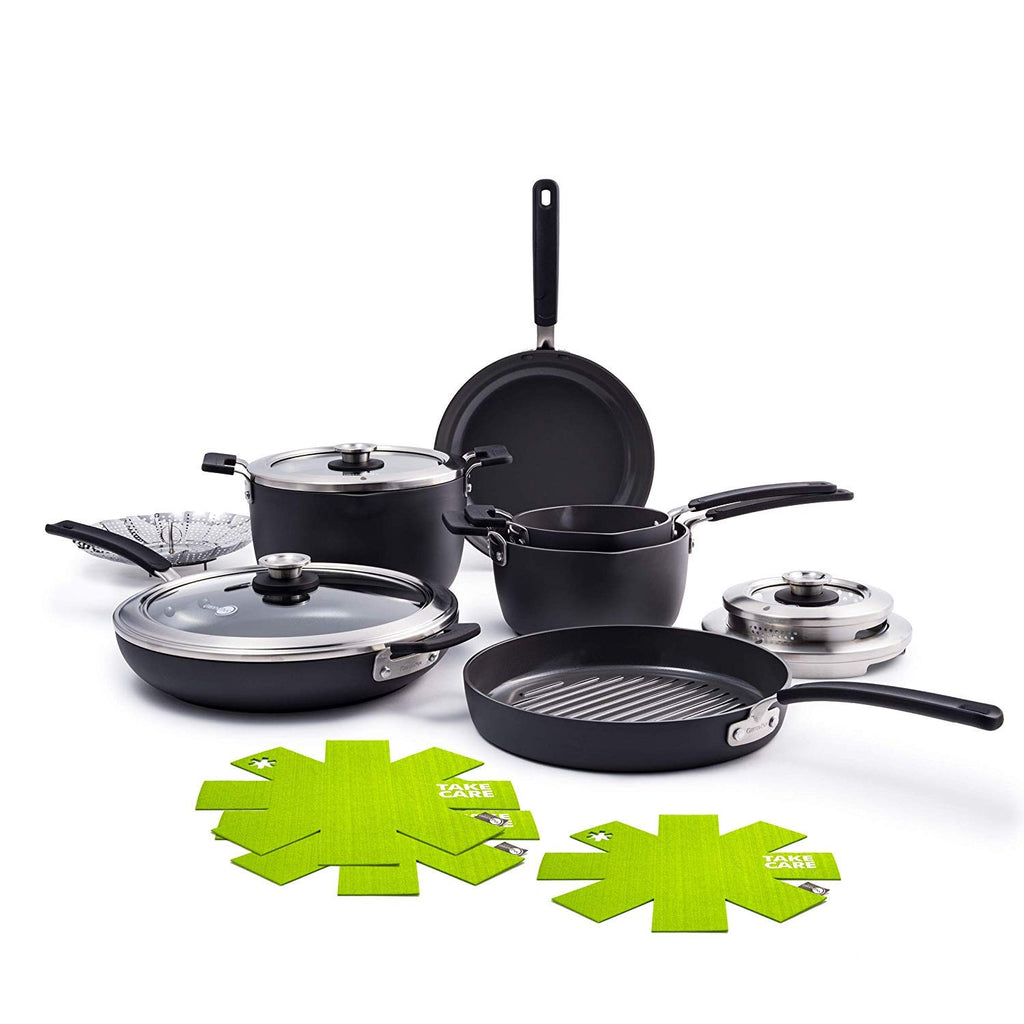 11 Piece Black Ceramic Nonstick Cookware Set R705138