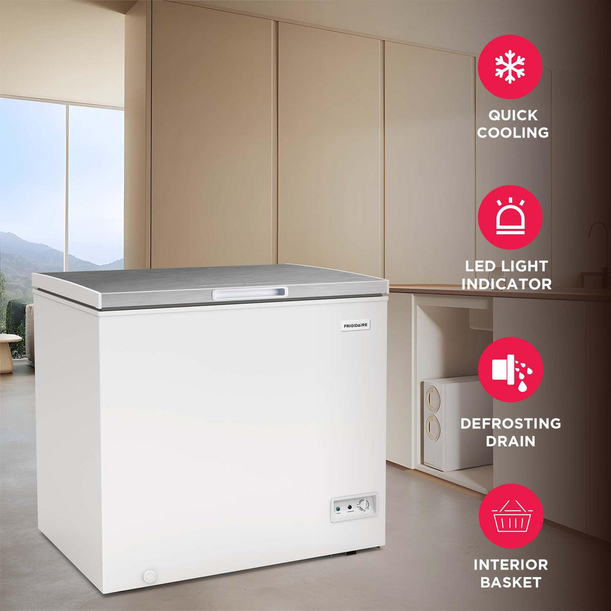 7 Cu. Ft. Chest Freezer with Removable Wire Basket W9275