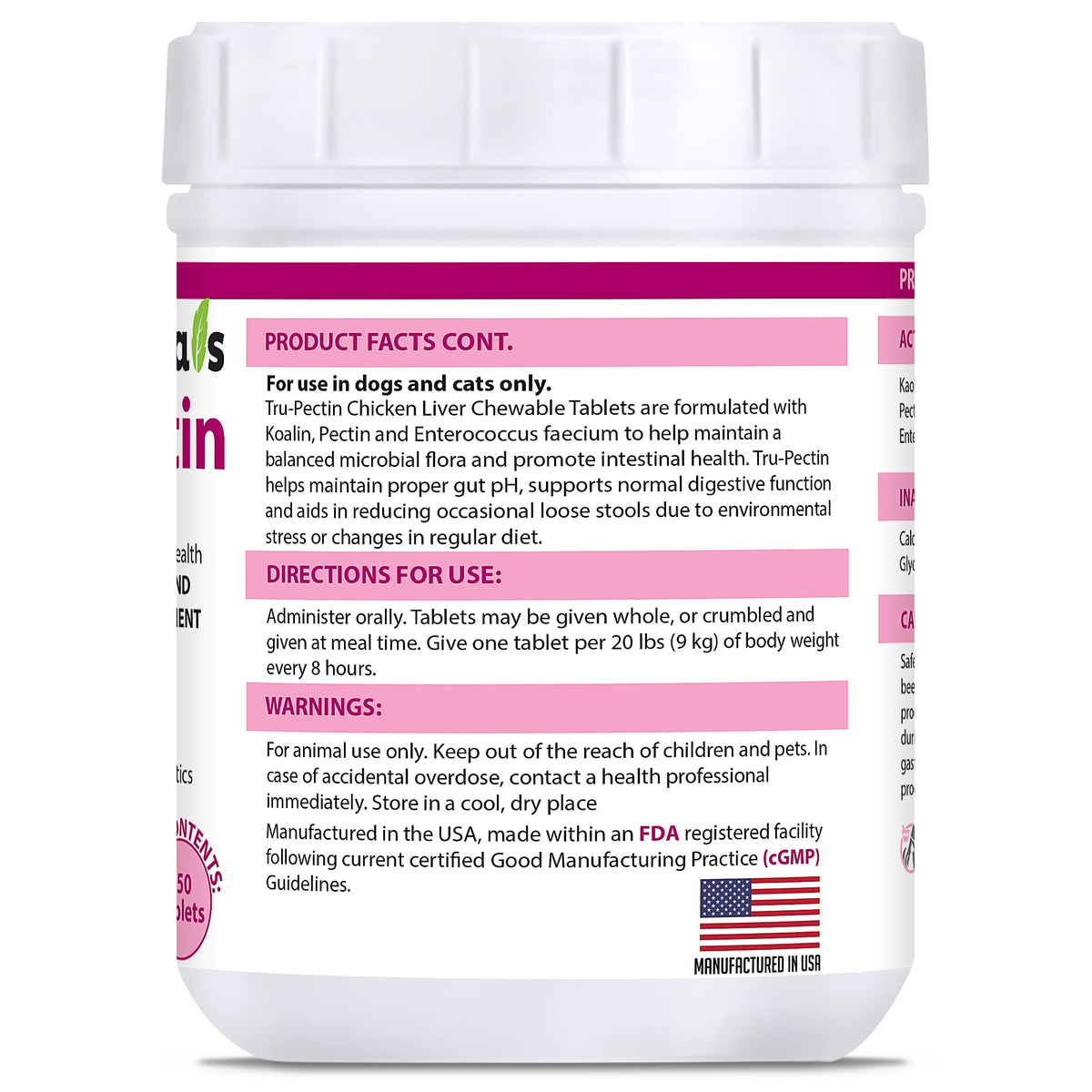 250 Tablets Chicken Liver Flavor Anti-Diarrheal for Dogs & Cats Q176801