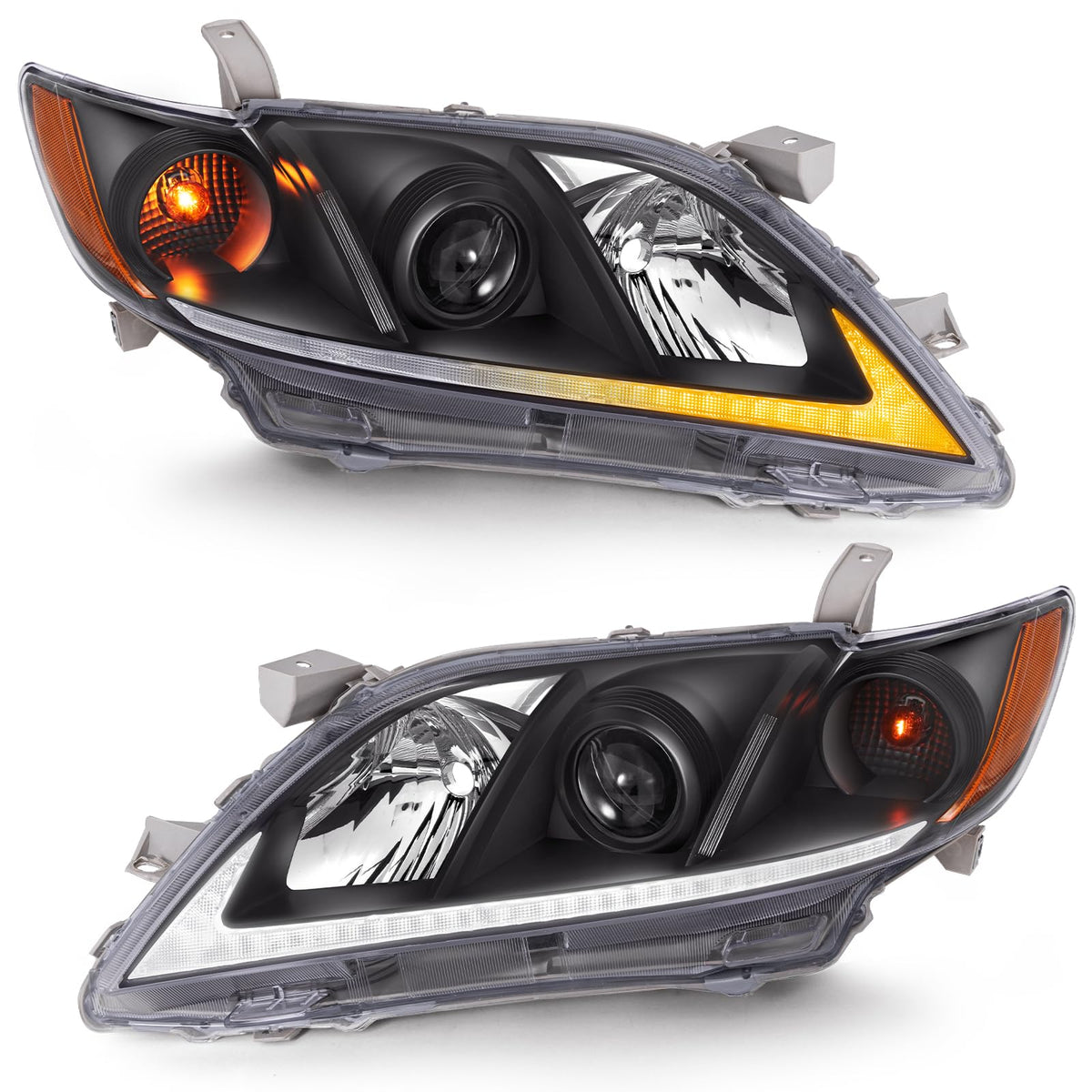 LED DRL Headlight Assembly Pair C8477