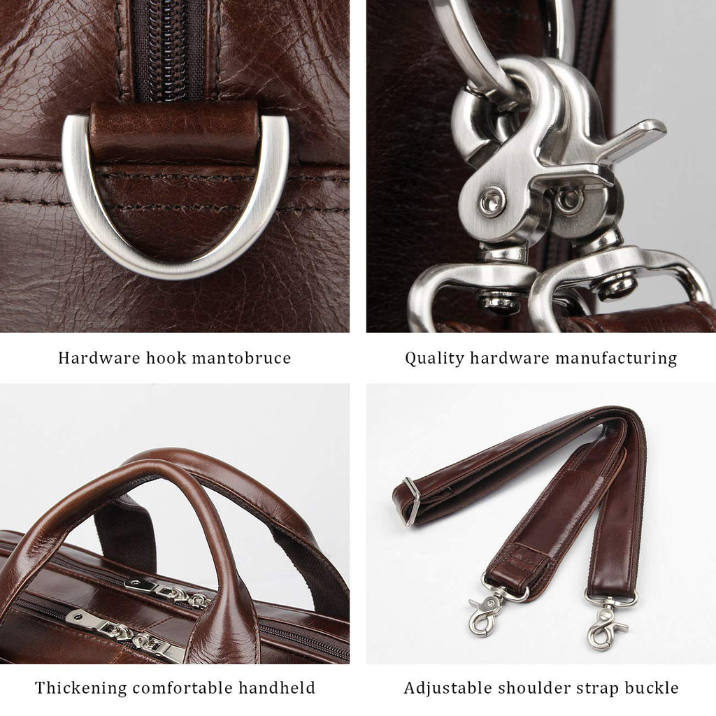 Leather 16'' Laptop Messenger Bag O13523