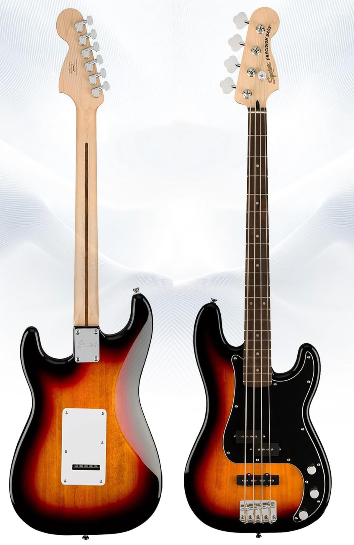 3-Color Sunburst Precision Bass with Amplifier, Cable, Gig Bag, Tuner, Strap U496
