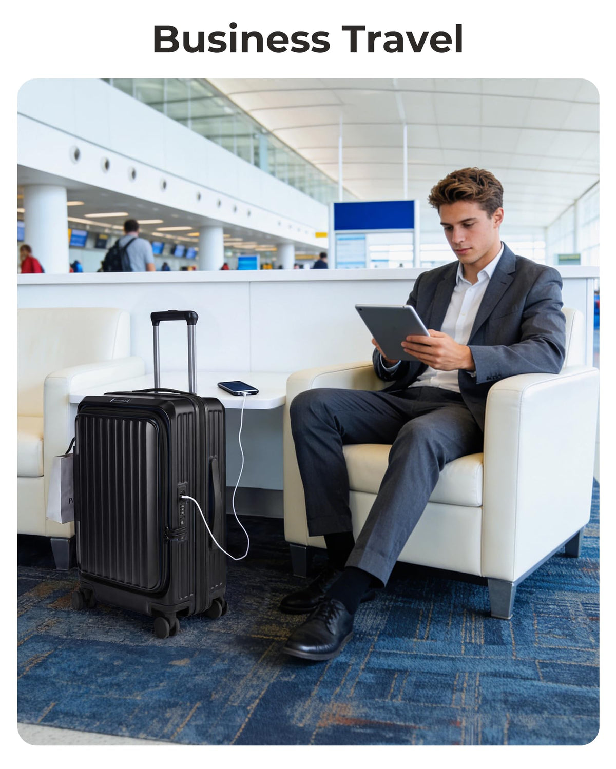 20" Expandable Carry-On Black J1046