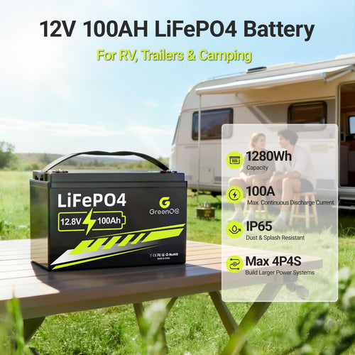 12V 100Ah LiFePO4 Deep Cycle Battery with 100A BMS V93311