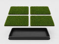 Artificial Grass Dog Potty with Tray & 4 Reusable Turf Pads A89804