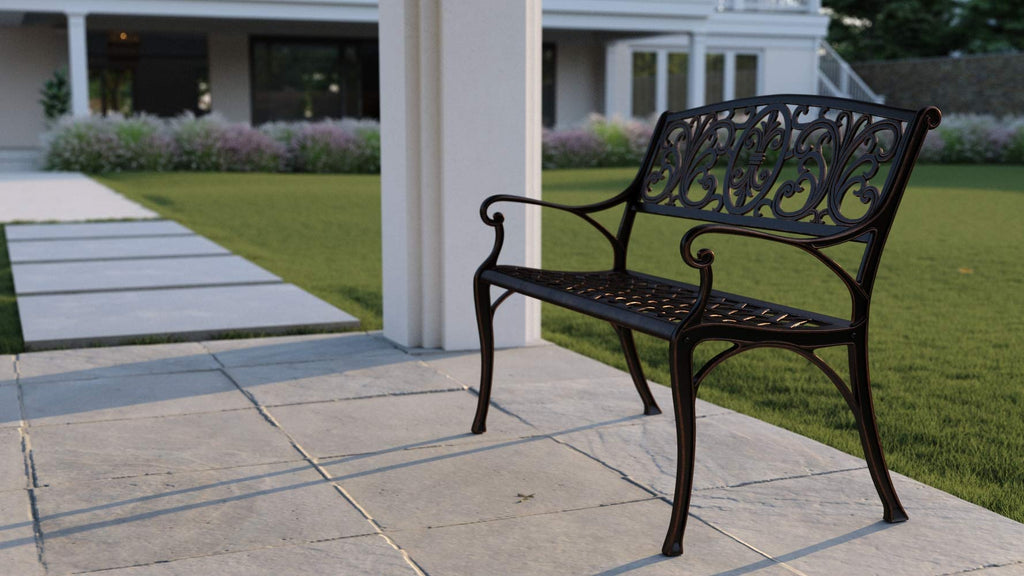 Cast Aluminum Bench K7849