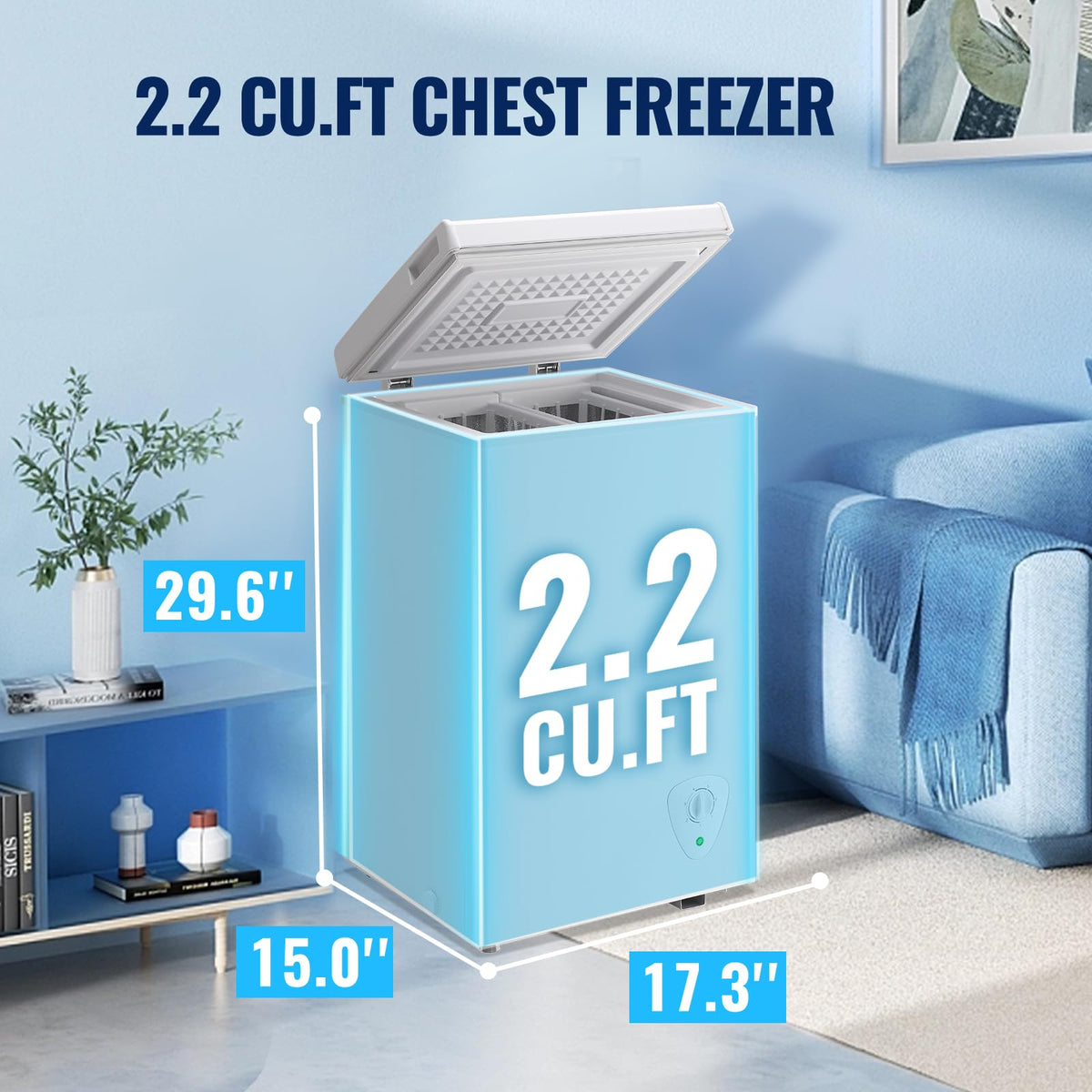 2.2 Cu. Ft. White Chest Freezer with Removable Basket X85922