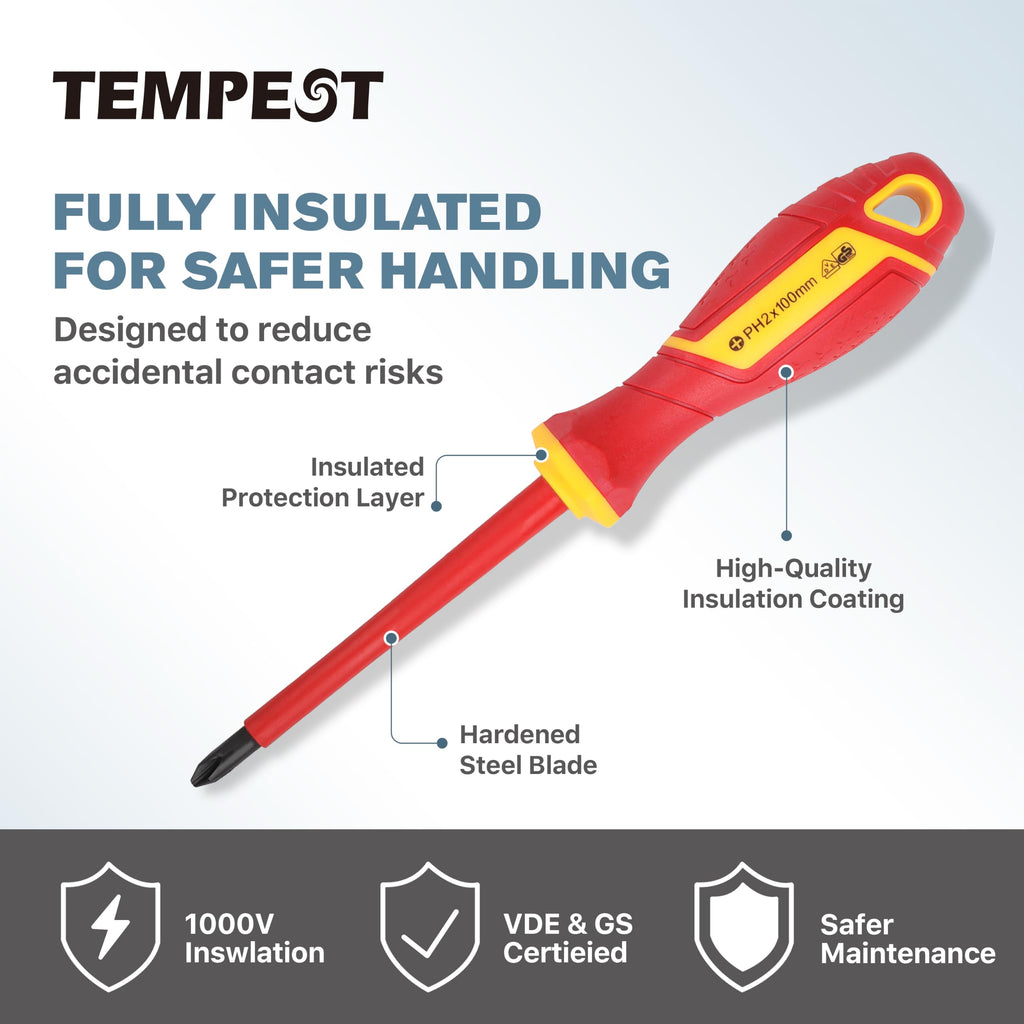 7 Piece VDE Insulated Screwdriver Set with Voltage Tester O5232