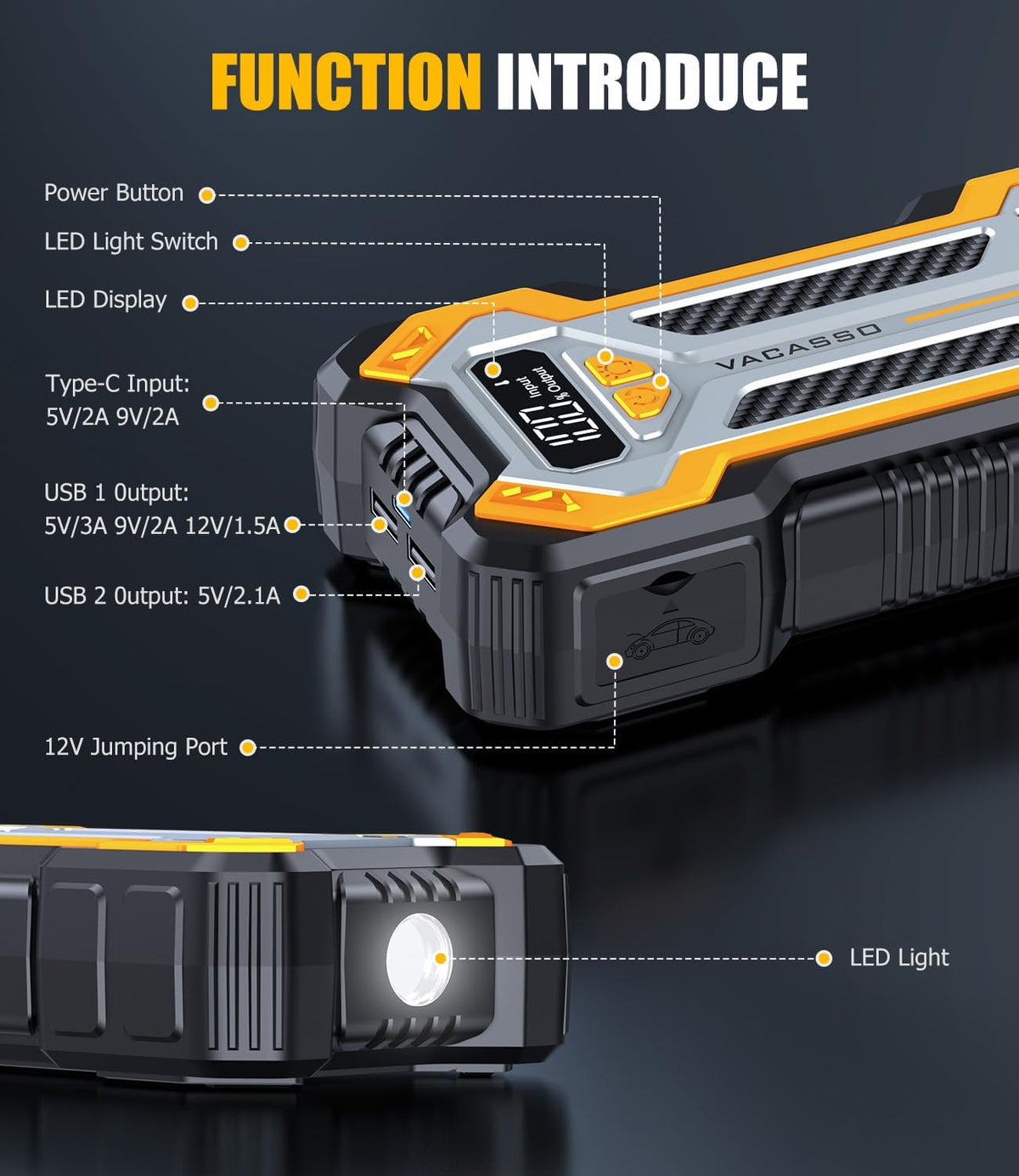 12V Portable Car Jump Starter L9286