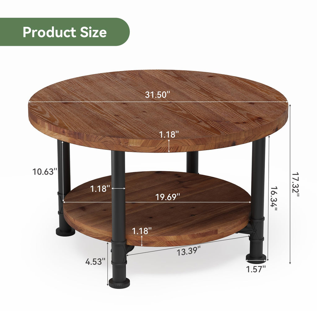 Solid Wood Round Coffee Table R636511