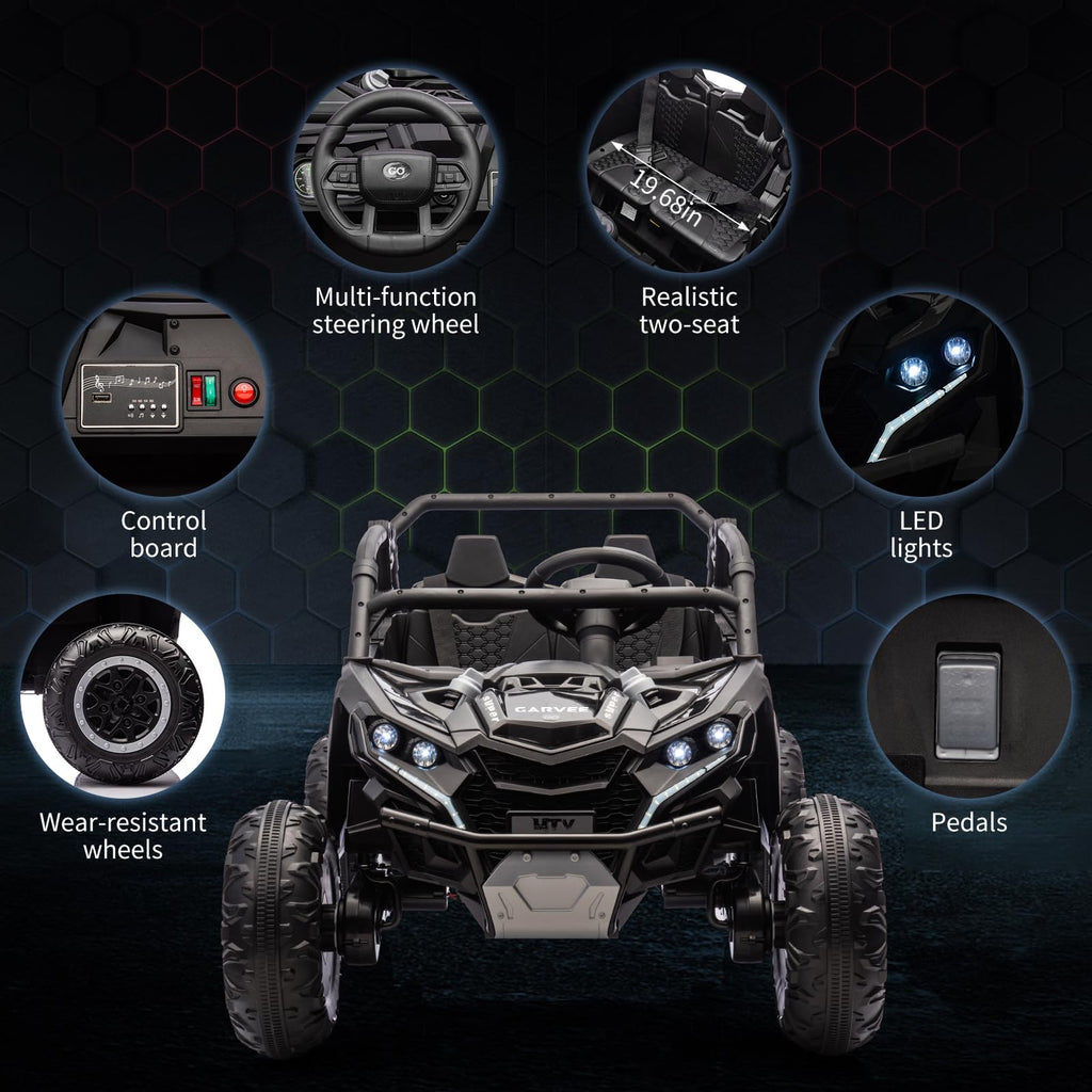 24V 2-Seater Kids Ride on Car with Remote Control 4WD Electric Truck J39452