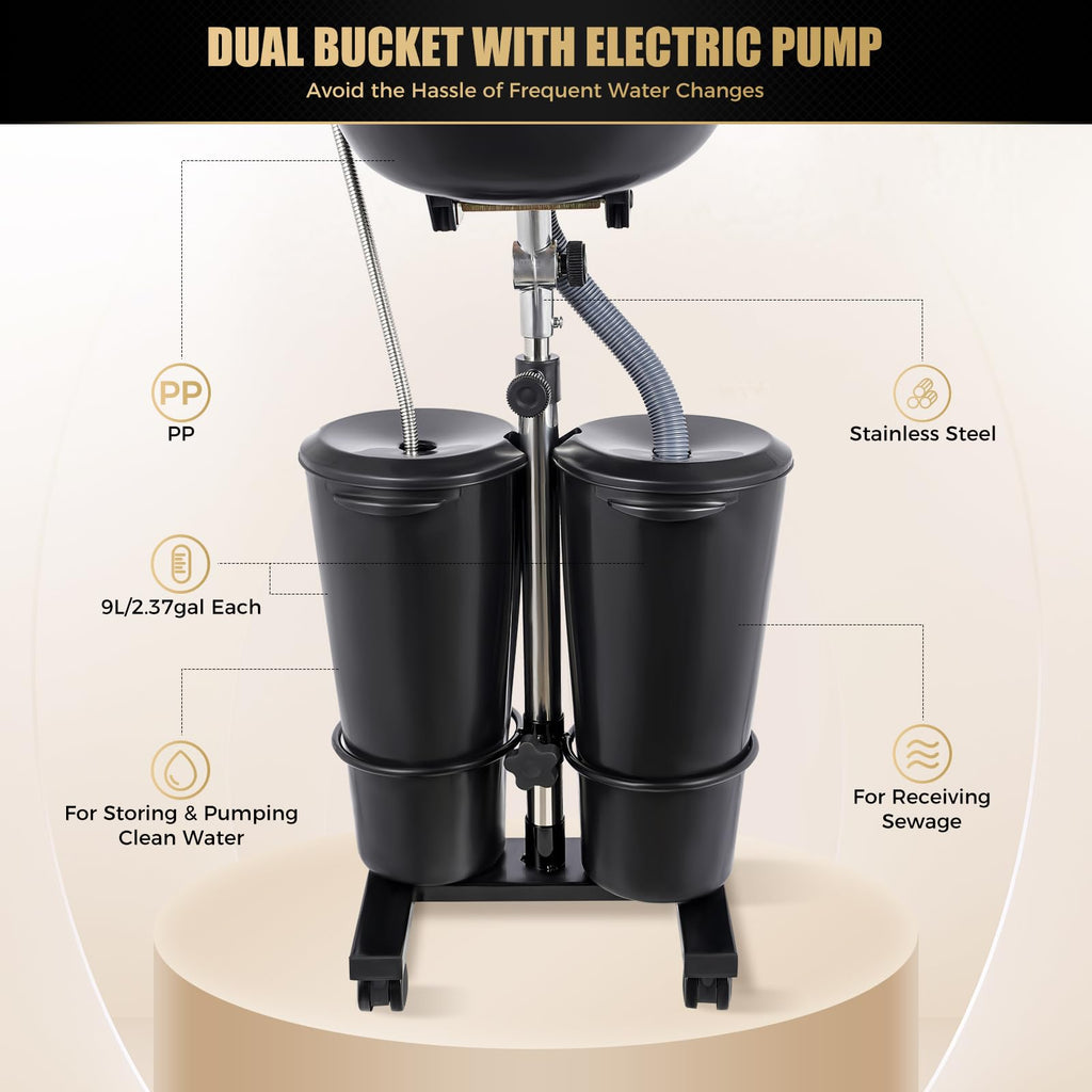 Portable Shampoo Bowl with Electric Pump D7852