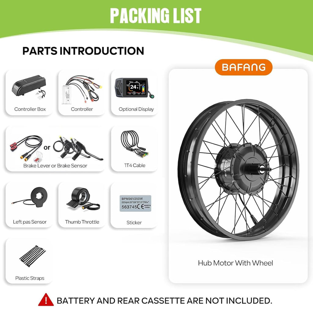 20" 26" 1000W Fat Tire Ebike Conversion Kit D70451