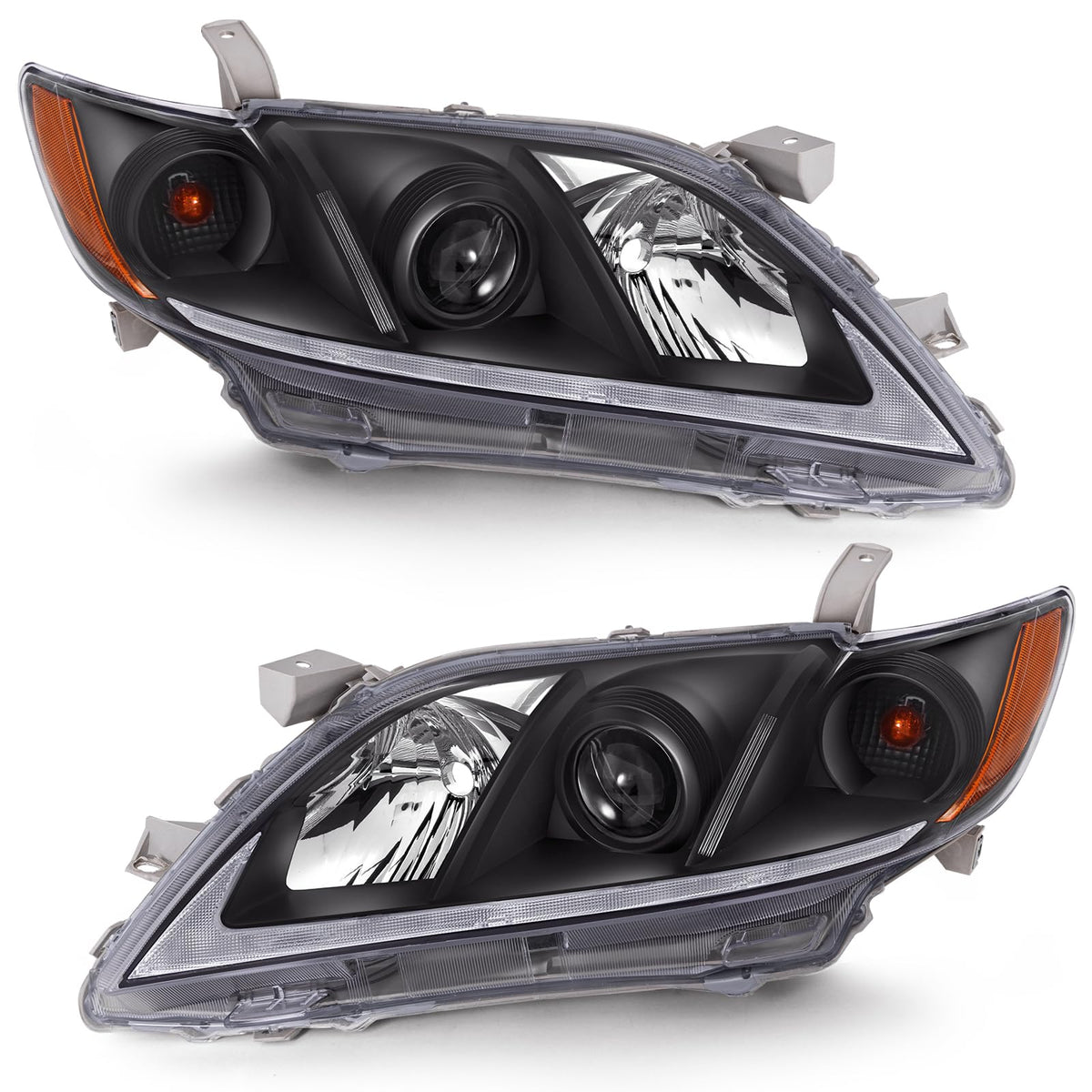 LED DRL Headlight Assembly Pair C8477
