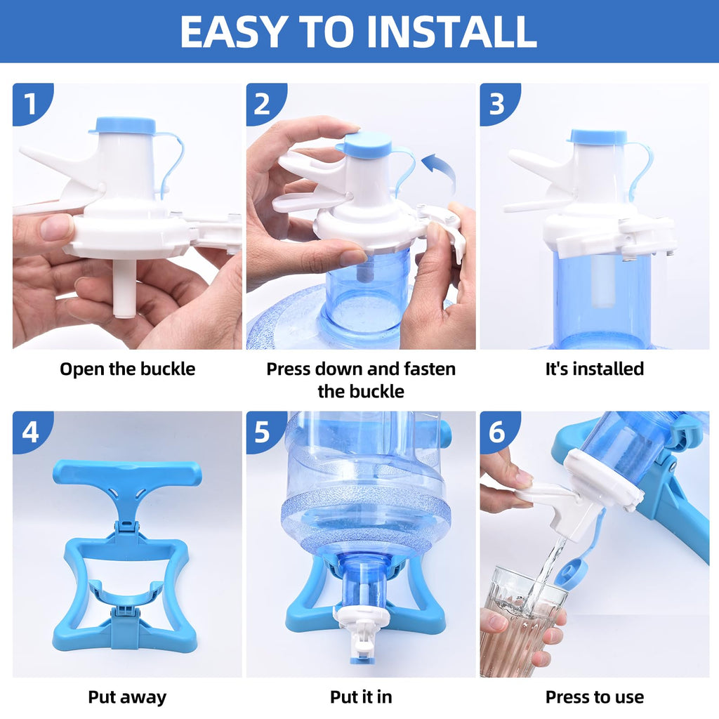 5 Gallon Collapsible Water Jug Holder and 2 Dispenser Valves C693115