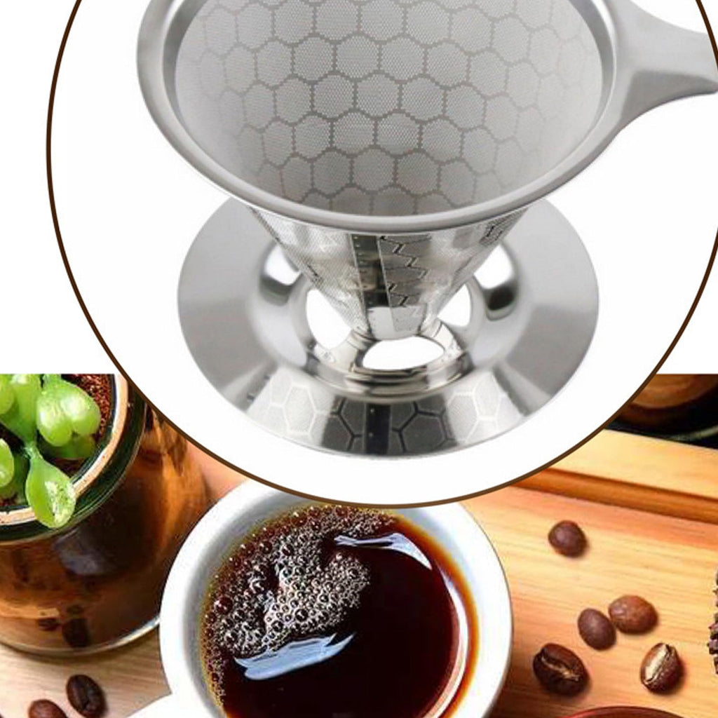Pour Over Coffee Filter Dripper Stainless Steel G6817