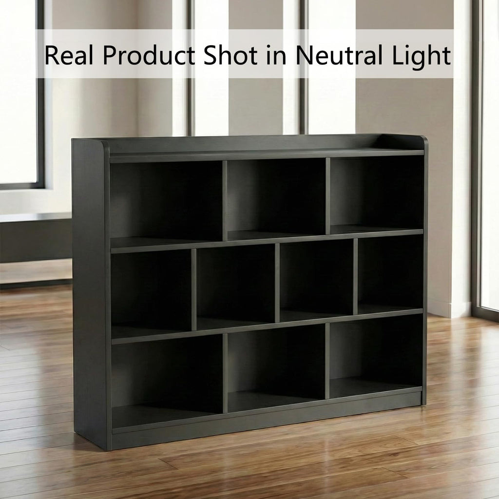 Black 3 Tier Wood Bookshelf F429878