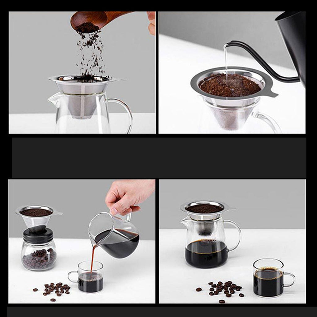 Pour Over Coffee Filter Dripper Stainless Steel G6817