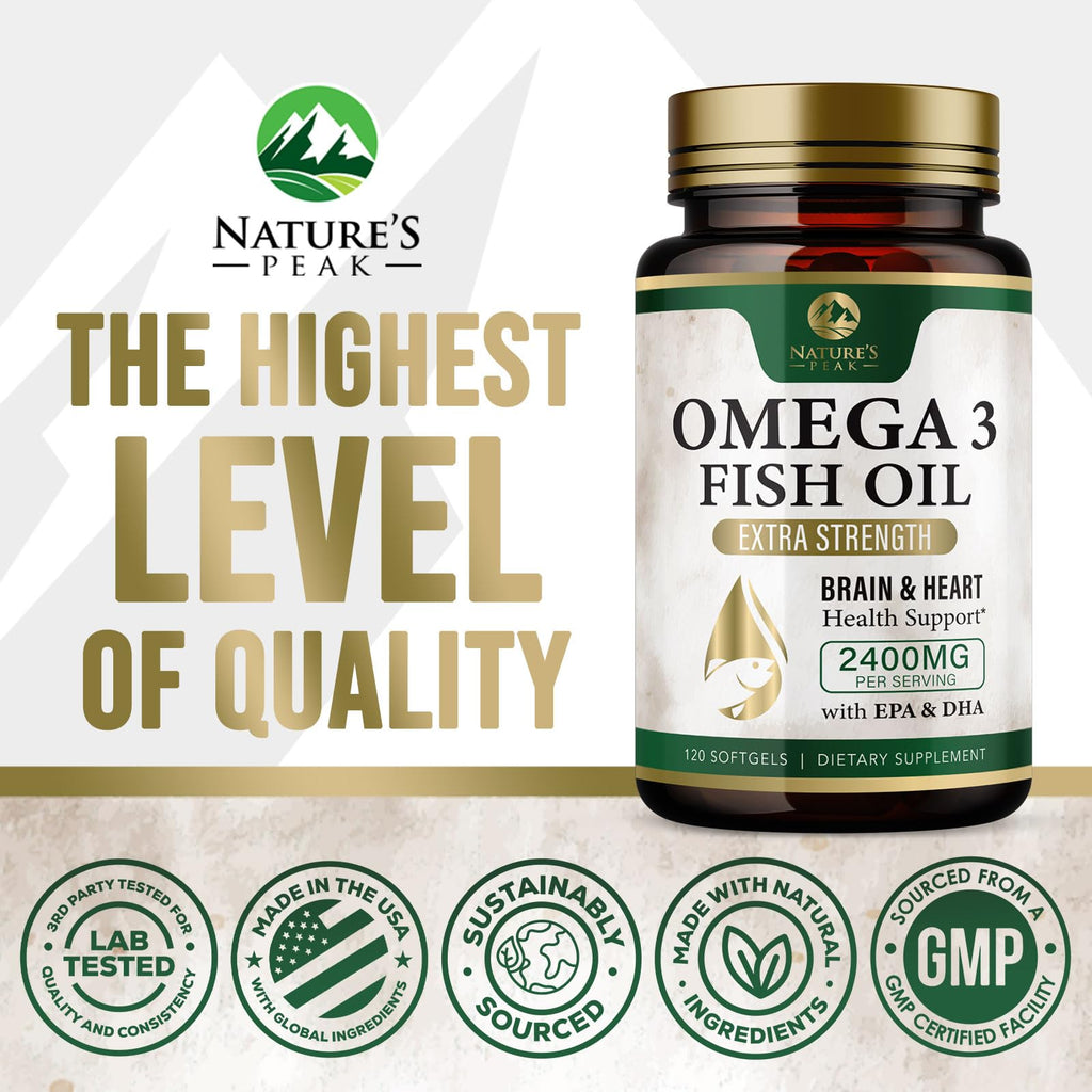 2400mg Omega 3 Fish Oil Softgels O6565
