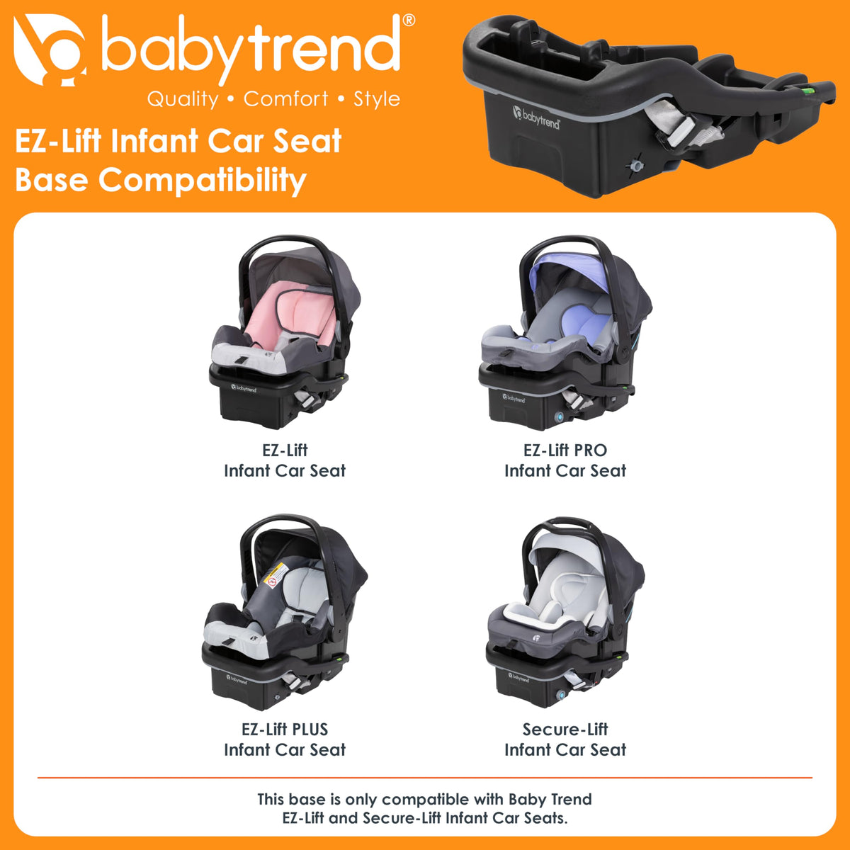 Black Infant Car Seat Base S7266