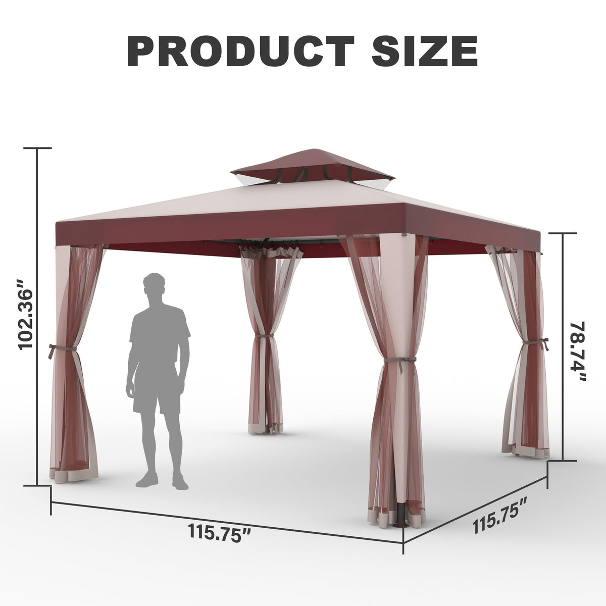 10×10 Outdoor Gazebo Canopy Tent B130