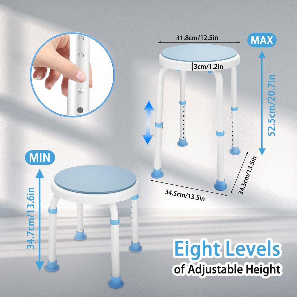 Foldable Adjustable Swivel Bath Seat Shower Chair Stool Z50585