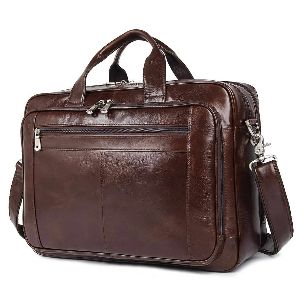 Leather 16'' Laptop Messenger Bag O13523