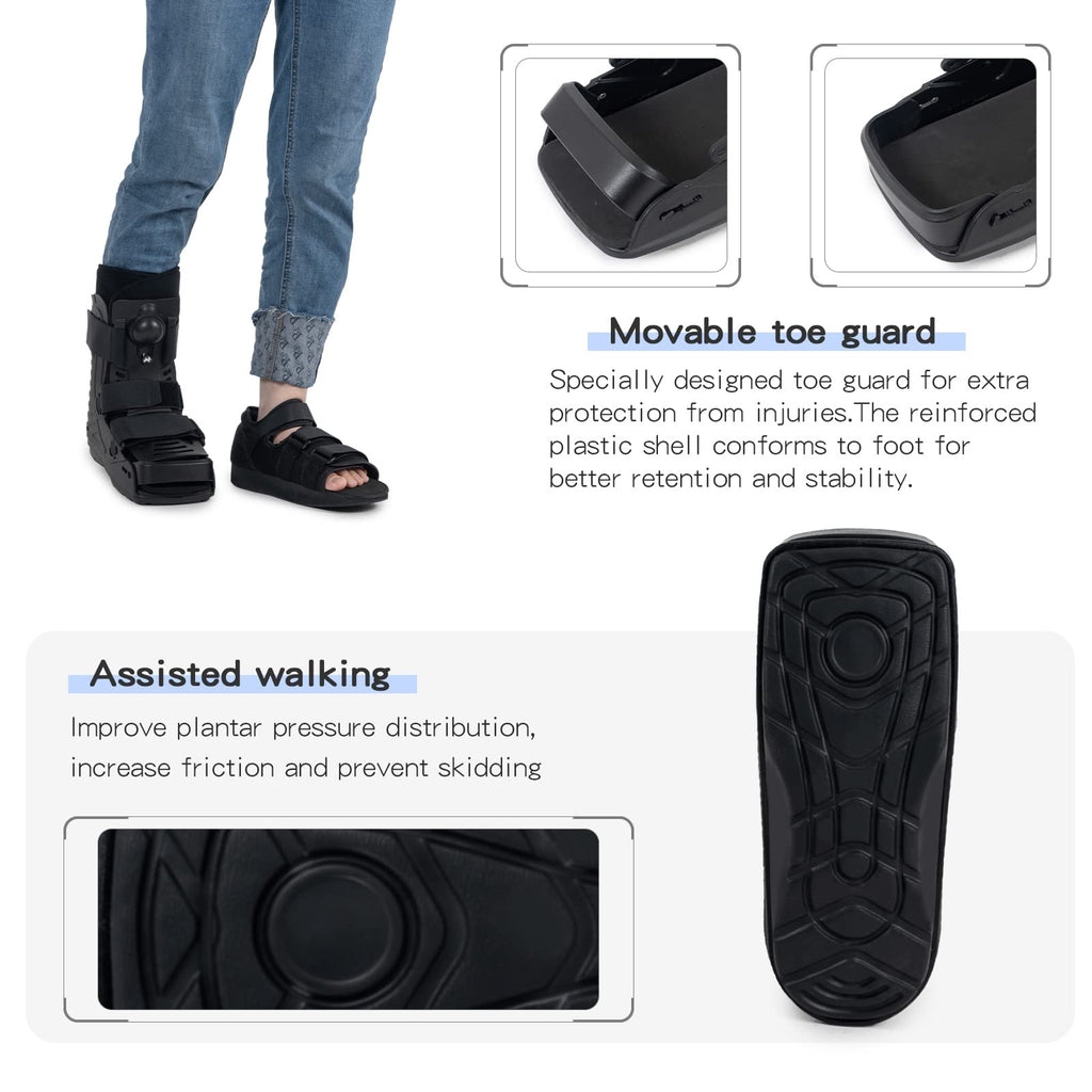 Black Medium Inflatable Walking Boot S1988