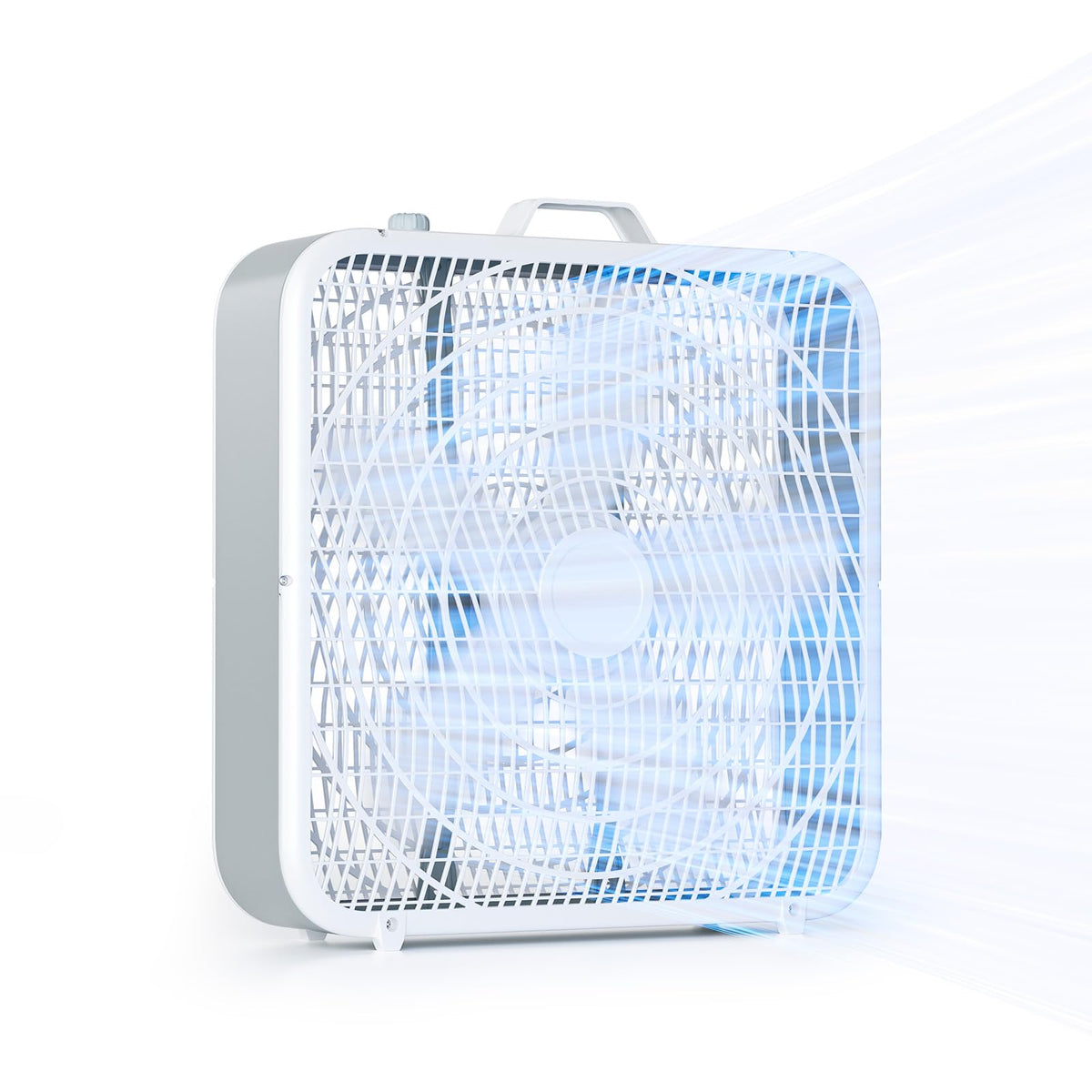 20” 3-Speed Box Fan with Safety Grill, White F155324