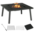 34-Inch Wood Burning Fire Pit with Grill B280304
