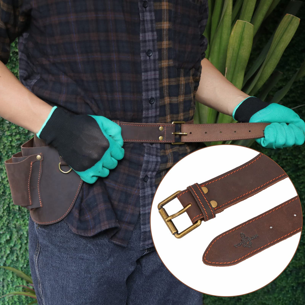 Leather 3 Pockets Adjustable Tool Belt Bag X796