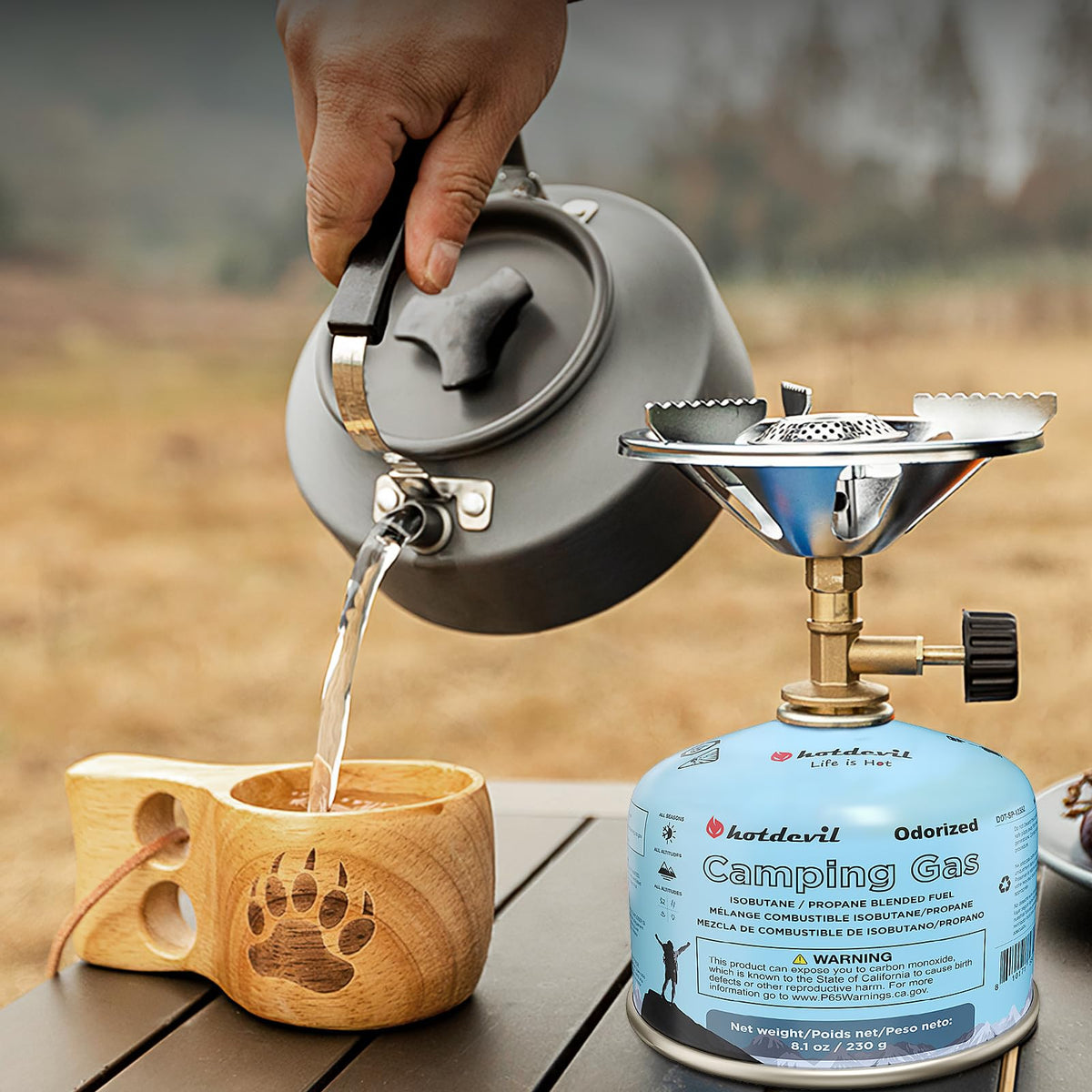 Isobutane Fuel Canister 230 Gram Camping Stove Fuel 8.1oz 4 packs P394595