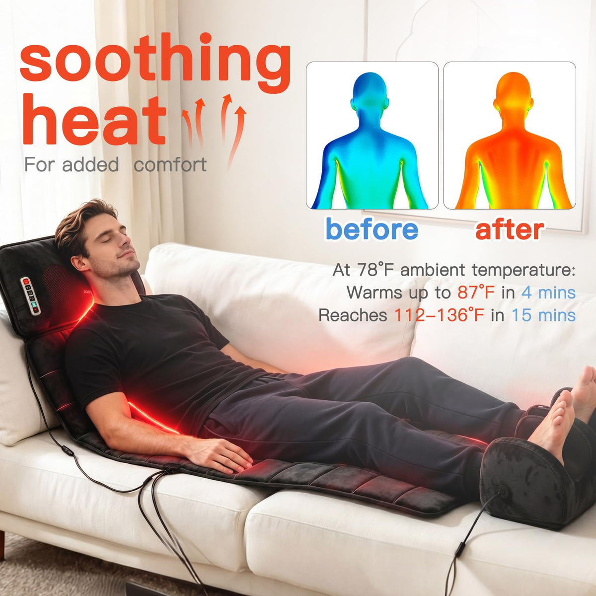 Full Body Massage Mat with Heat I849