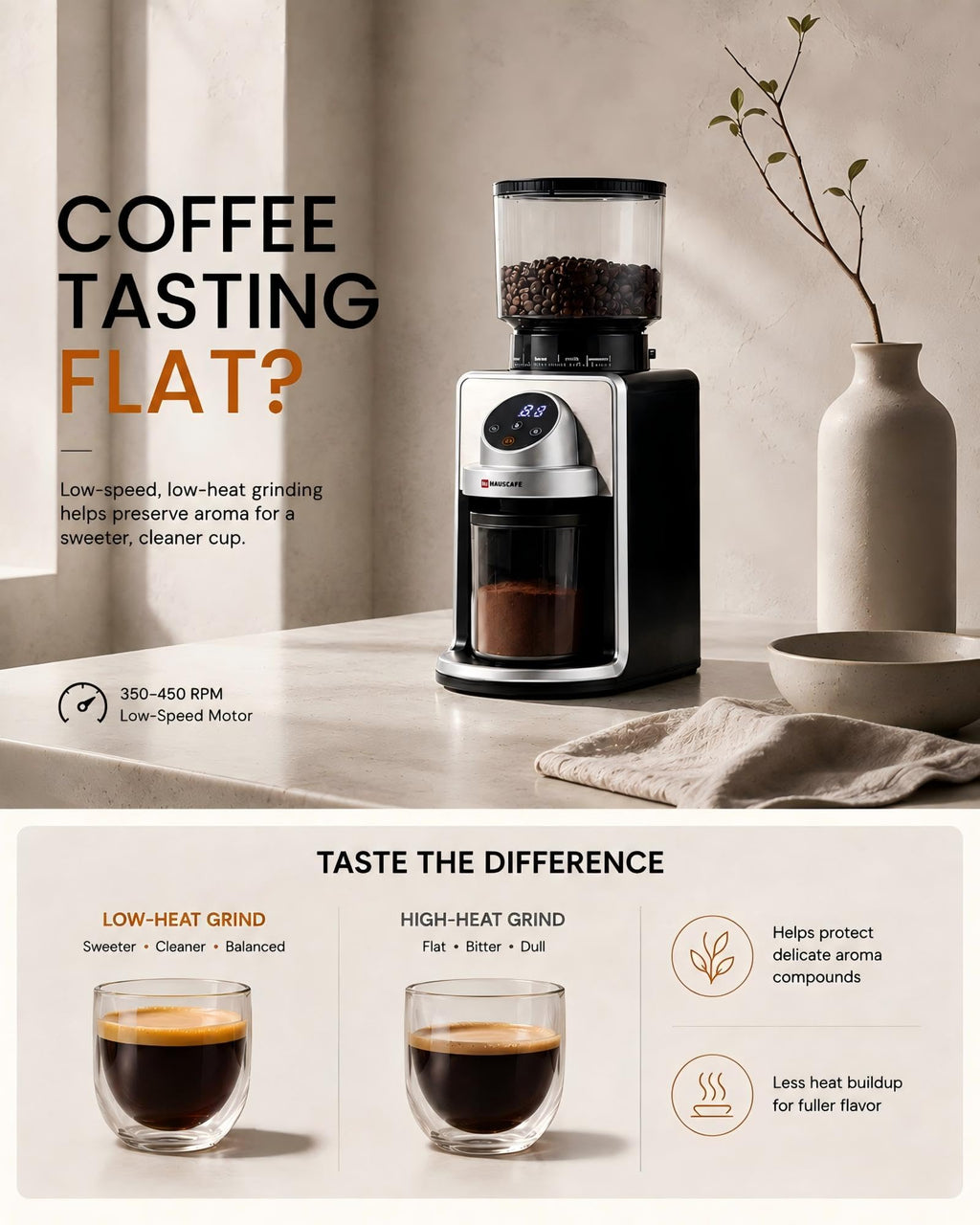 Electric Burr Coffee Grinder with 51 Grind Settings E282962