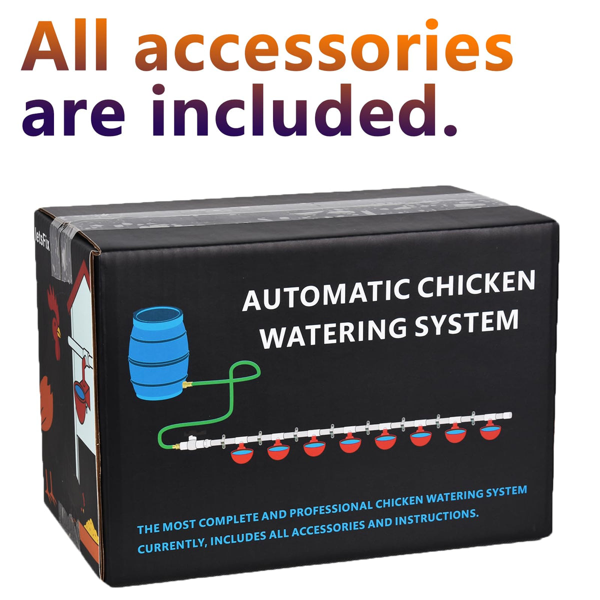 Automatic Chicken Watering System with PVC Pipe R37190