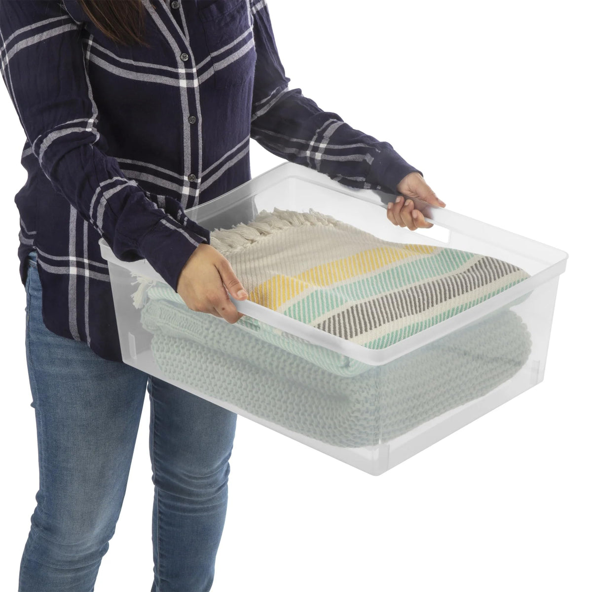 White 3-Drawer Plastic Storage Tower with Clear Bins L3448