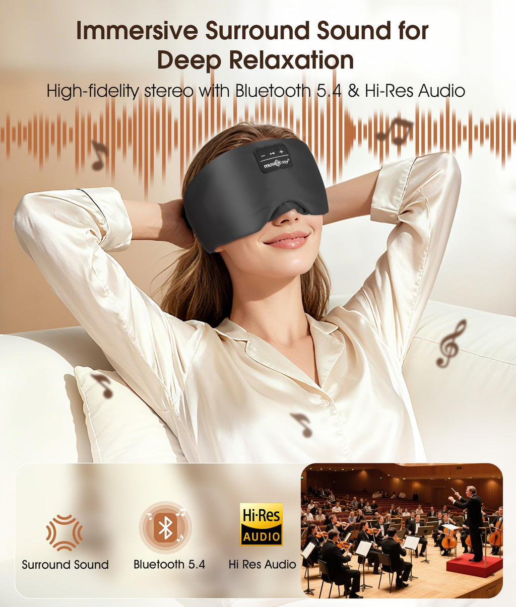 Silk Sleep Mask Bluetooth Headphones V85851