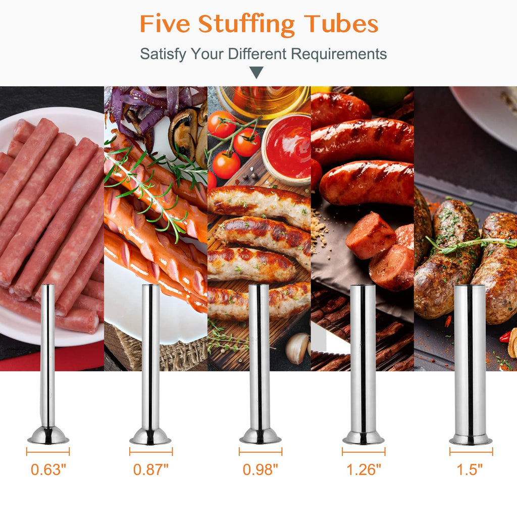 10L Electric Stainless Steel Sausage Stuffer with 5 Stuffing Tubes P736
