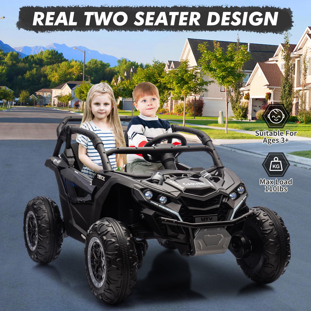 24V 2-Seater Kids Ride on Car with Remote Control 4WD Electric Truck J39452