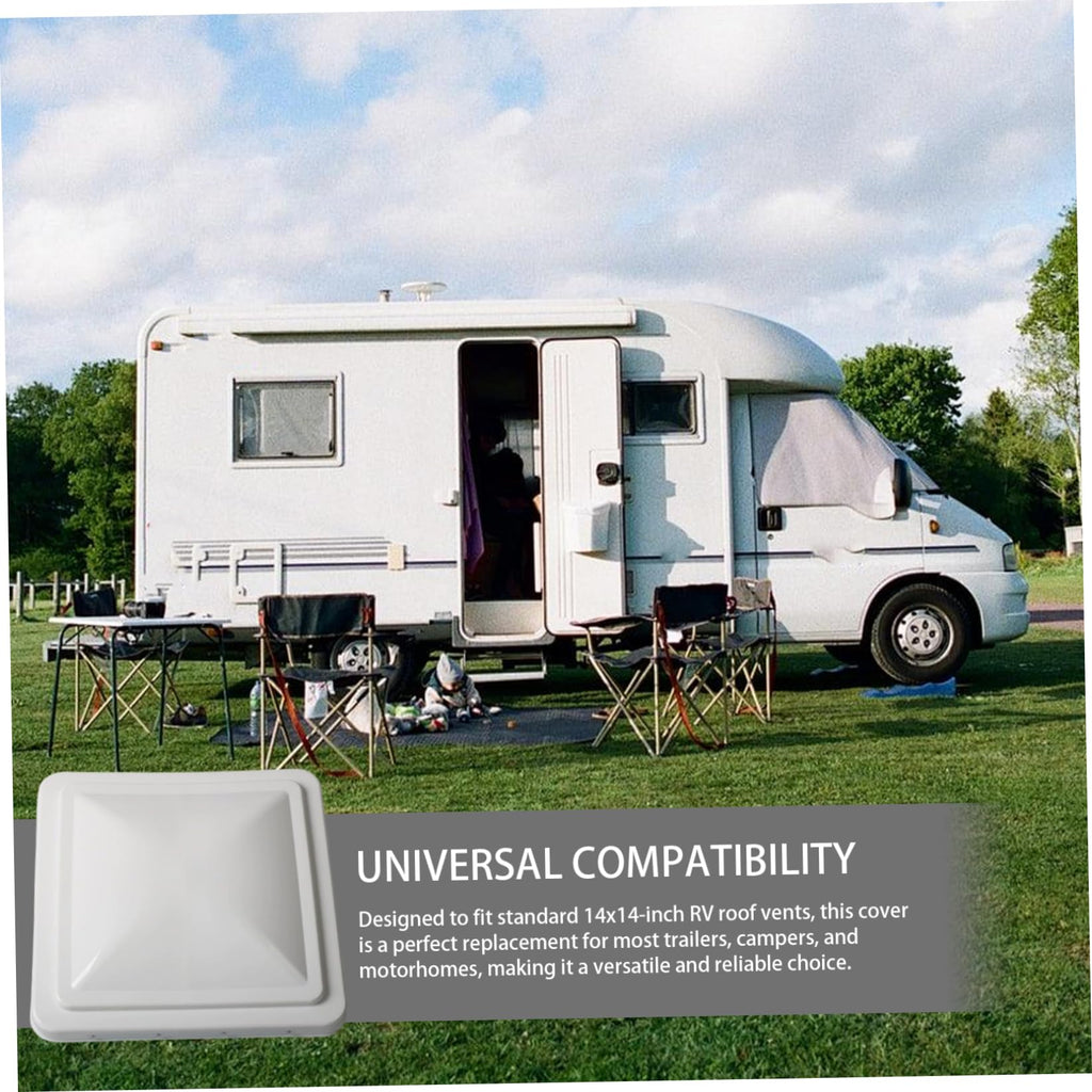 14 Inch White Weather-Resistant Plastic RV Vent Cover N99350