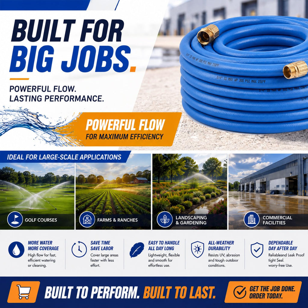 3/4" x 100 ft Lightweight Flexible Garden Hose N6660