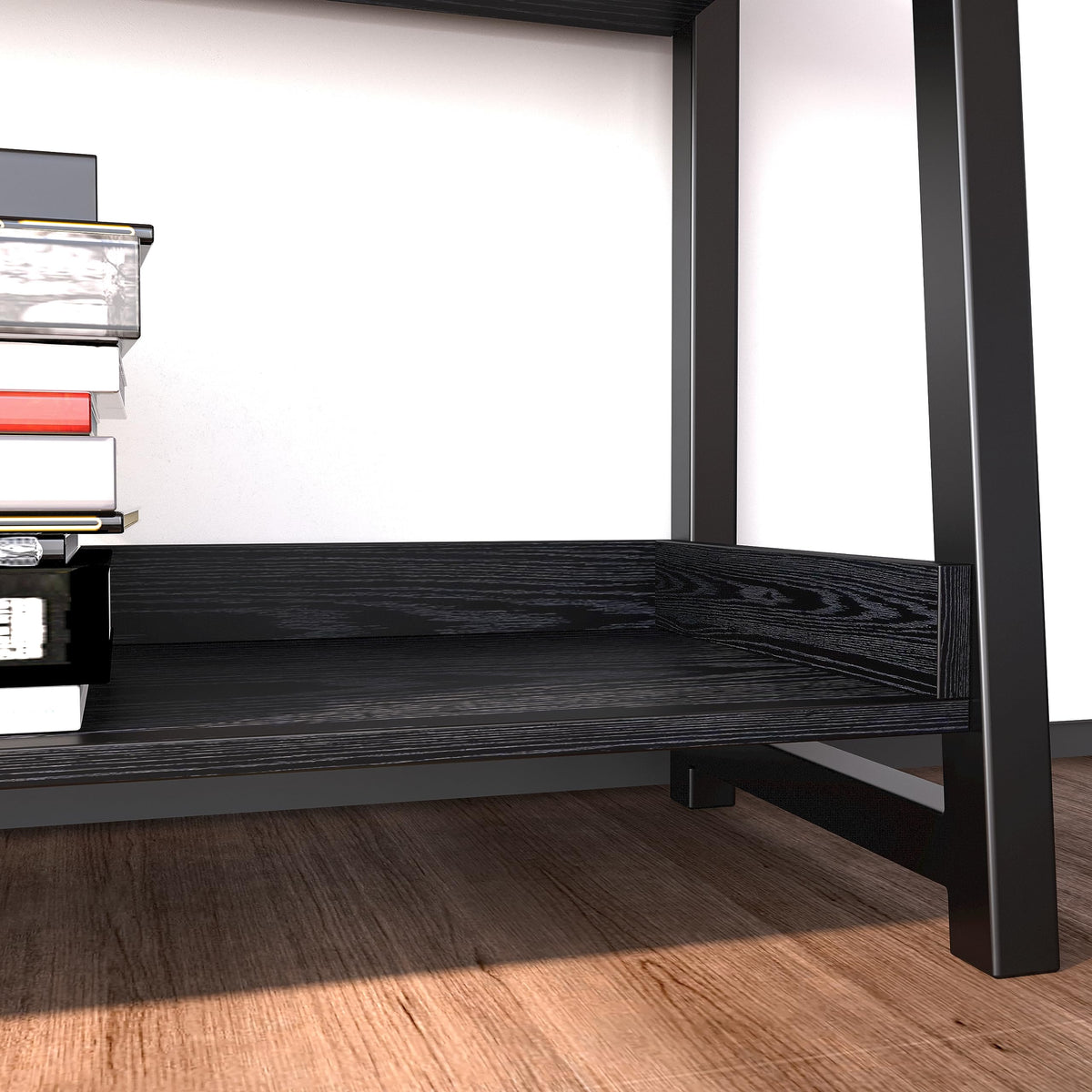5-Tier Industrial Ladder Shelf Bookcase Y515