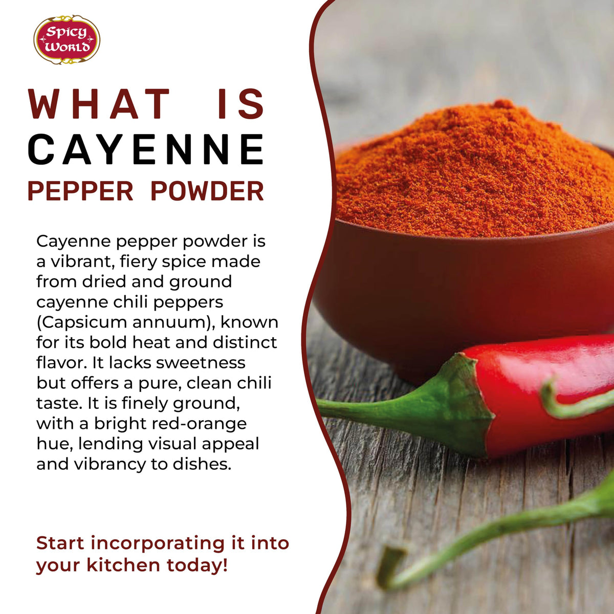 Cayenne Pepper Powder 2.5LB Jar 50,000 SHU Gluten Free T1309