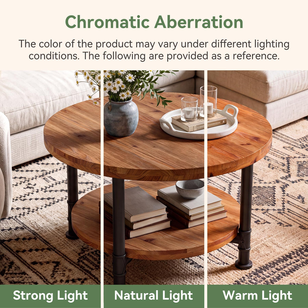 Solid Wood Round Coffee Table R636511