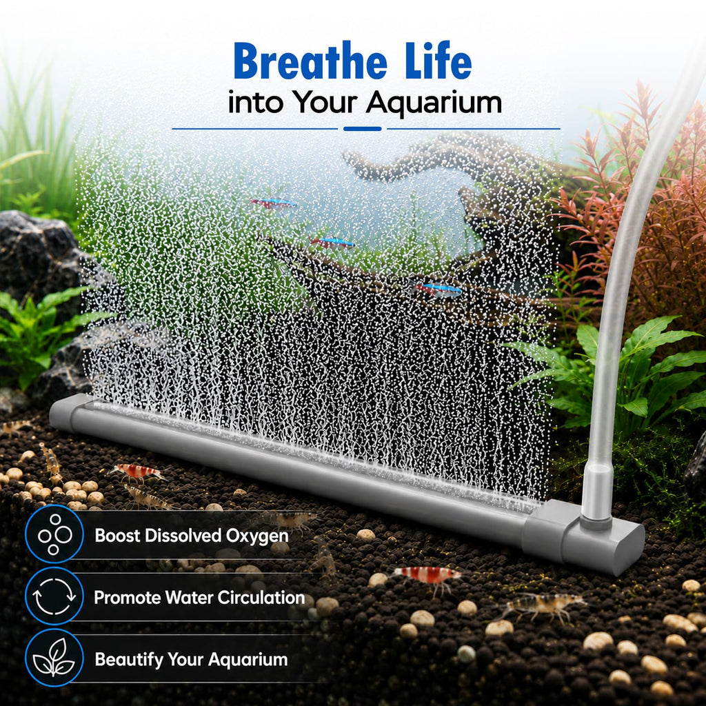 Aquarium Air Bubble Strip, Fine Bubble Wall Air Stone Bar (6.3 Inch) N385