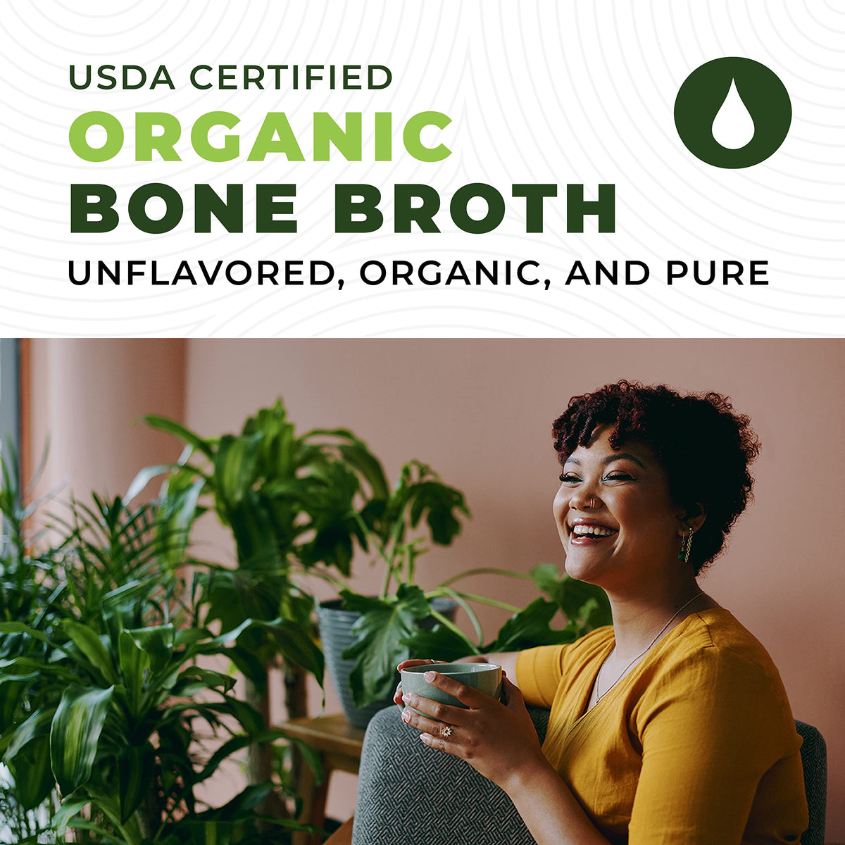 Organic Grass Fed Beef Bone Broth Protein Powder 16oz E1542