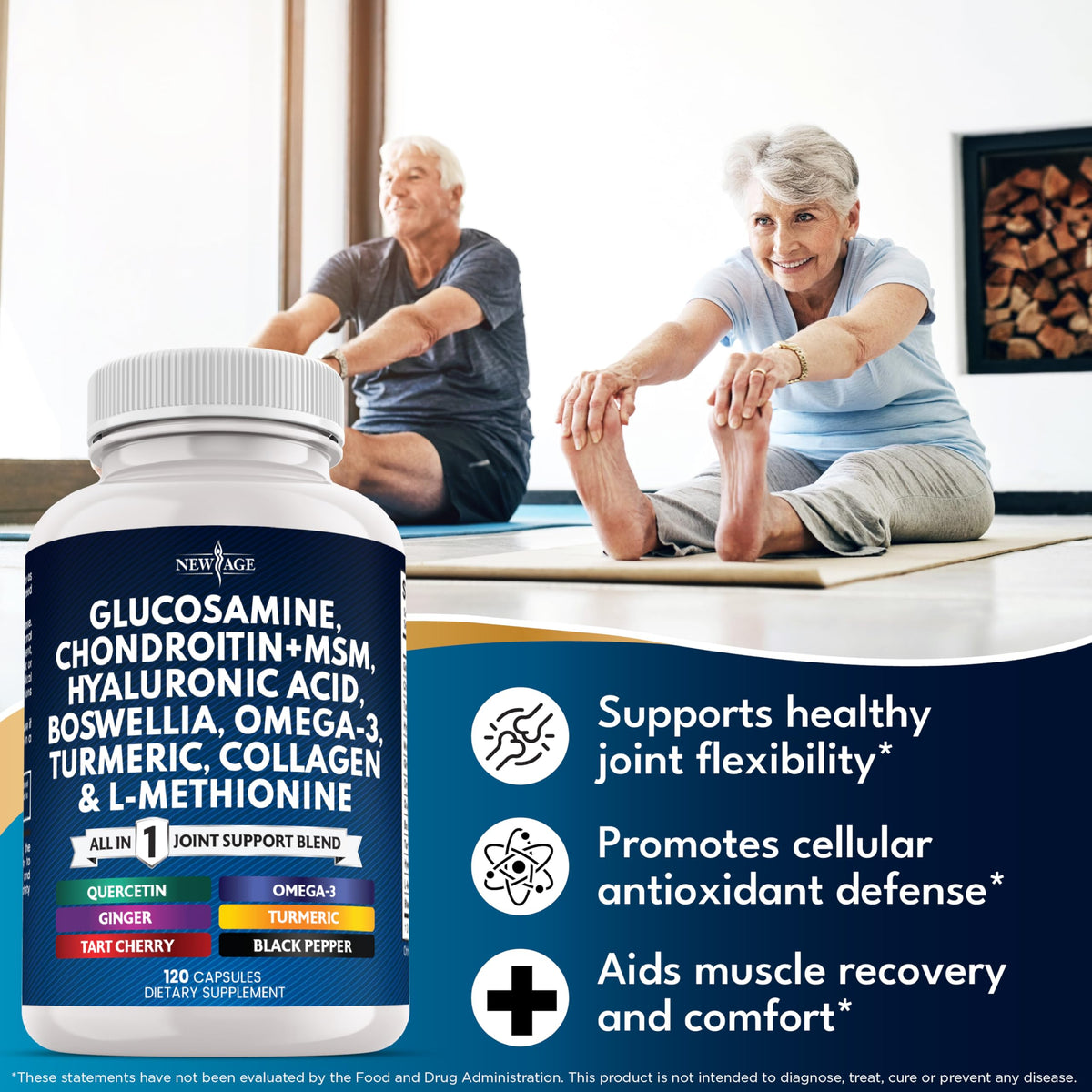 Glucosamine Chondroitin MSM Turmeric Collagen 240 Count J29813