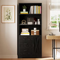 71 in Bookshelf with Doors and Drawers H465