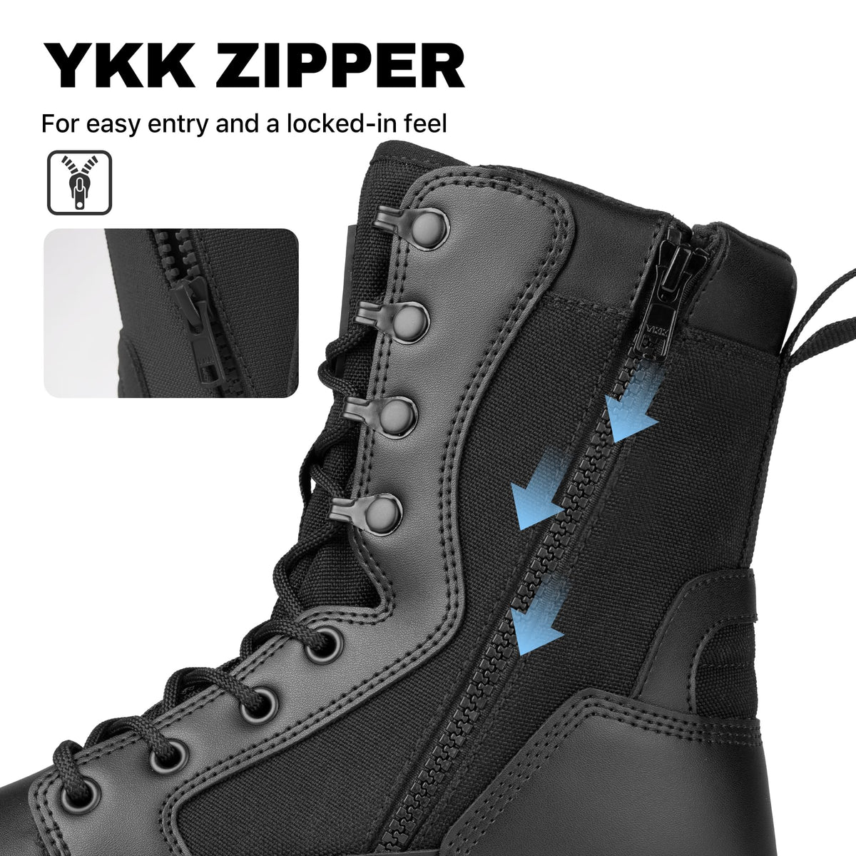 Waterproof Side Zip 8" Tactical Boot O320
